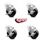 Service Caster 4 Inch Phenolic Wheel Swivel Bolt Hole Caster Set with Brake SCC-BH20S414-PHR-TLB-4 - alternate 4